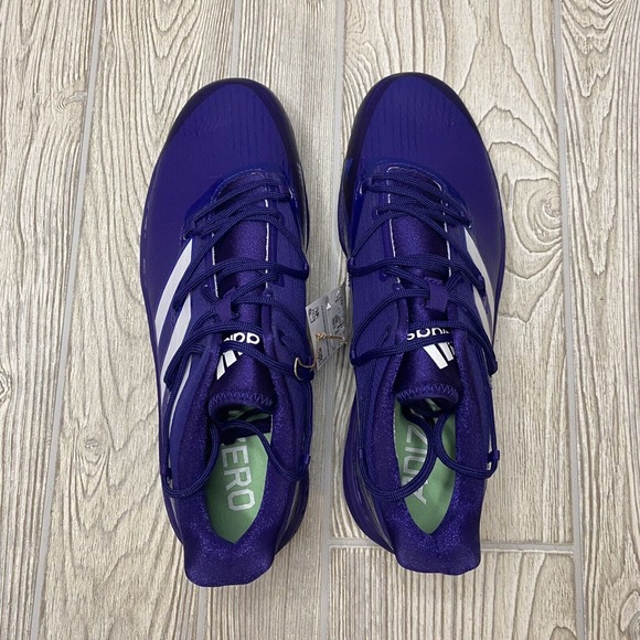 Adidas Adizero Afterburner 8 Metal Baseball Cleats Men’s 13.5 Purple New - Picture 6 of 7